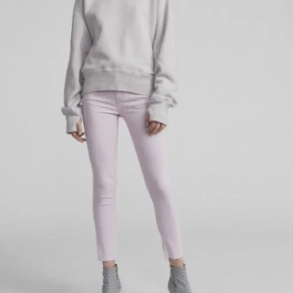 Rag & Bone Lilac High Rise pastel Skinny Jeans - Picture 2 of 14